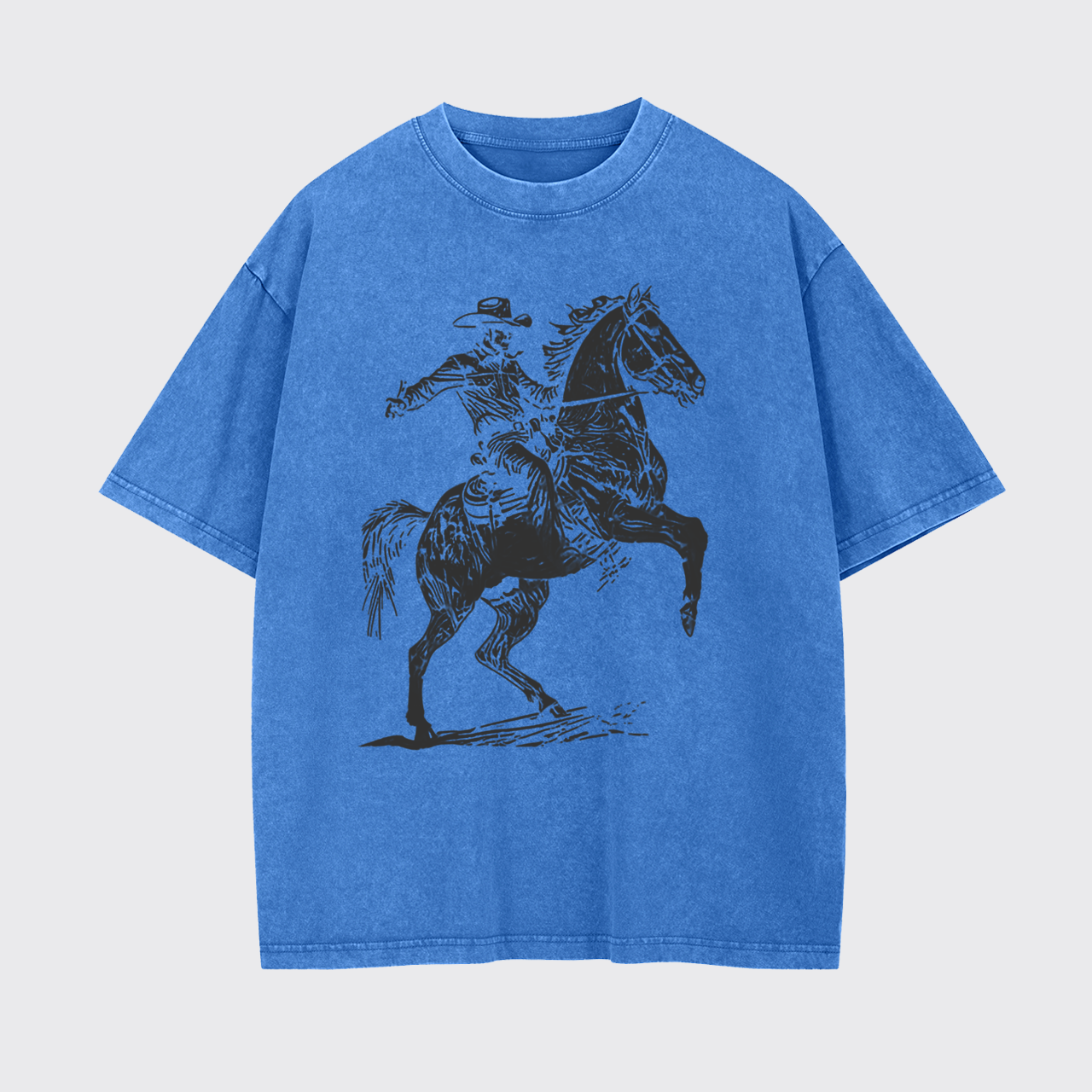 Retro Western Cowboy Rodeo Garment-dye Tees