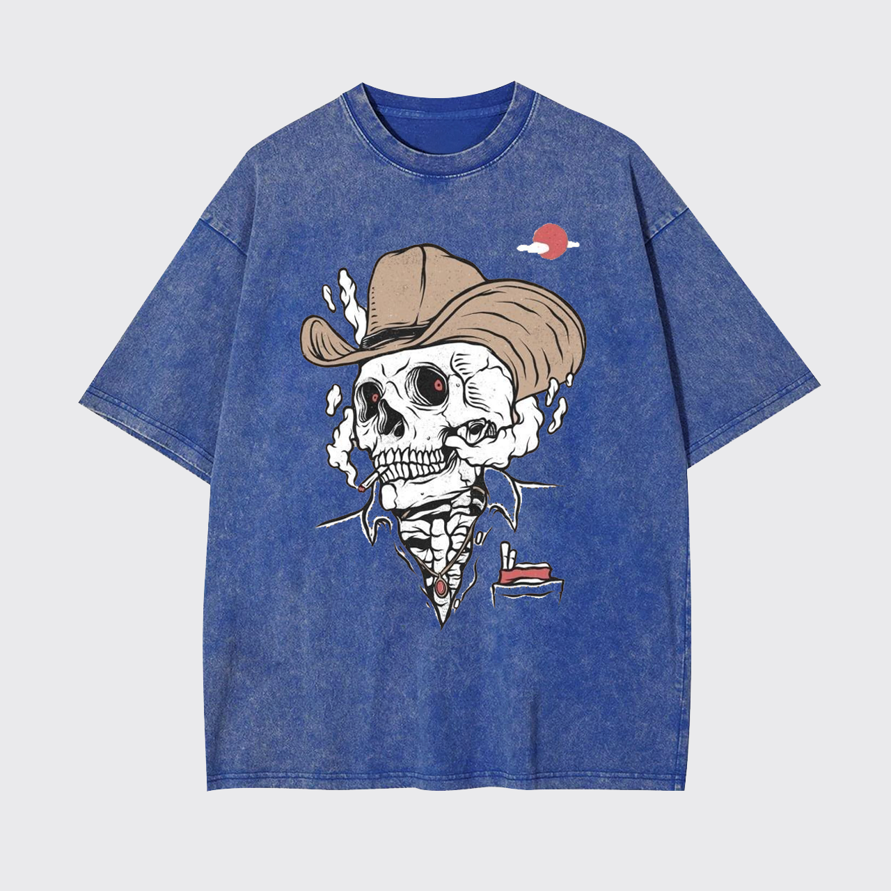 Outlaw Cowboy Skeleton Garment-dye Tees
