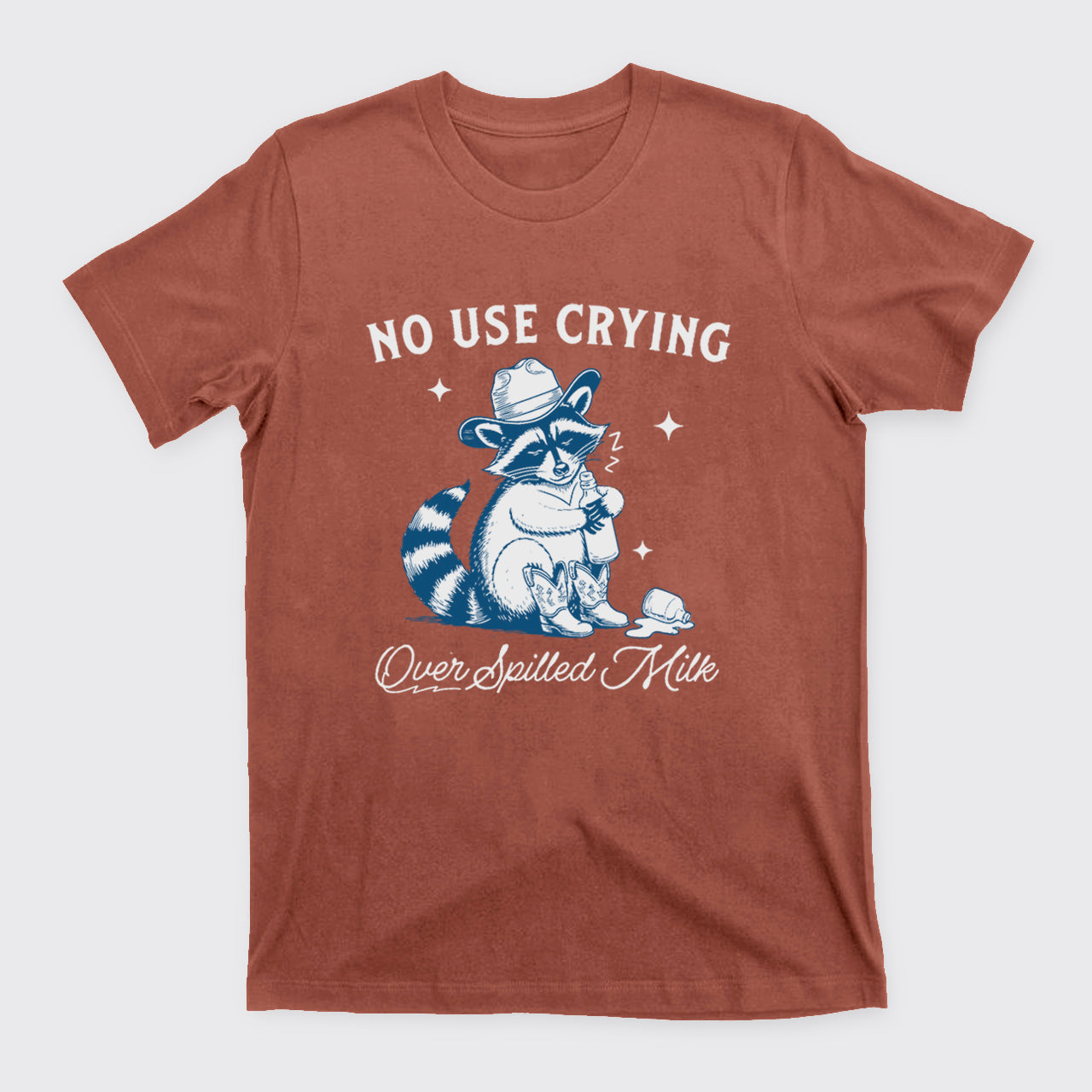 Funny Raccoon-No Use Crying Over Spilled Milk T-Shirts