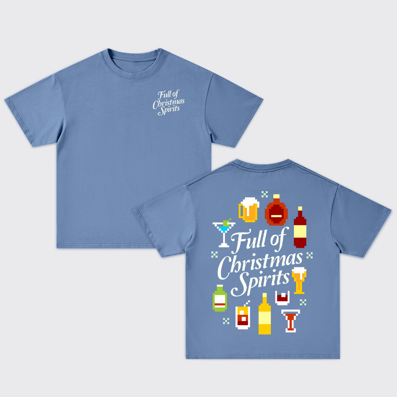 Full of Christmas Spirits Essential Oversize T-Shirts