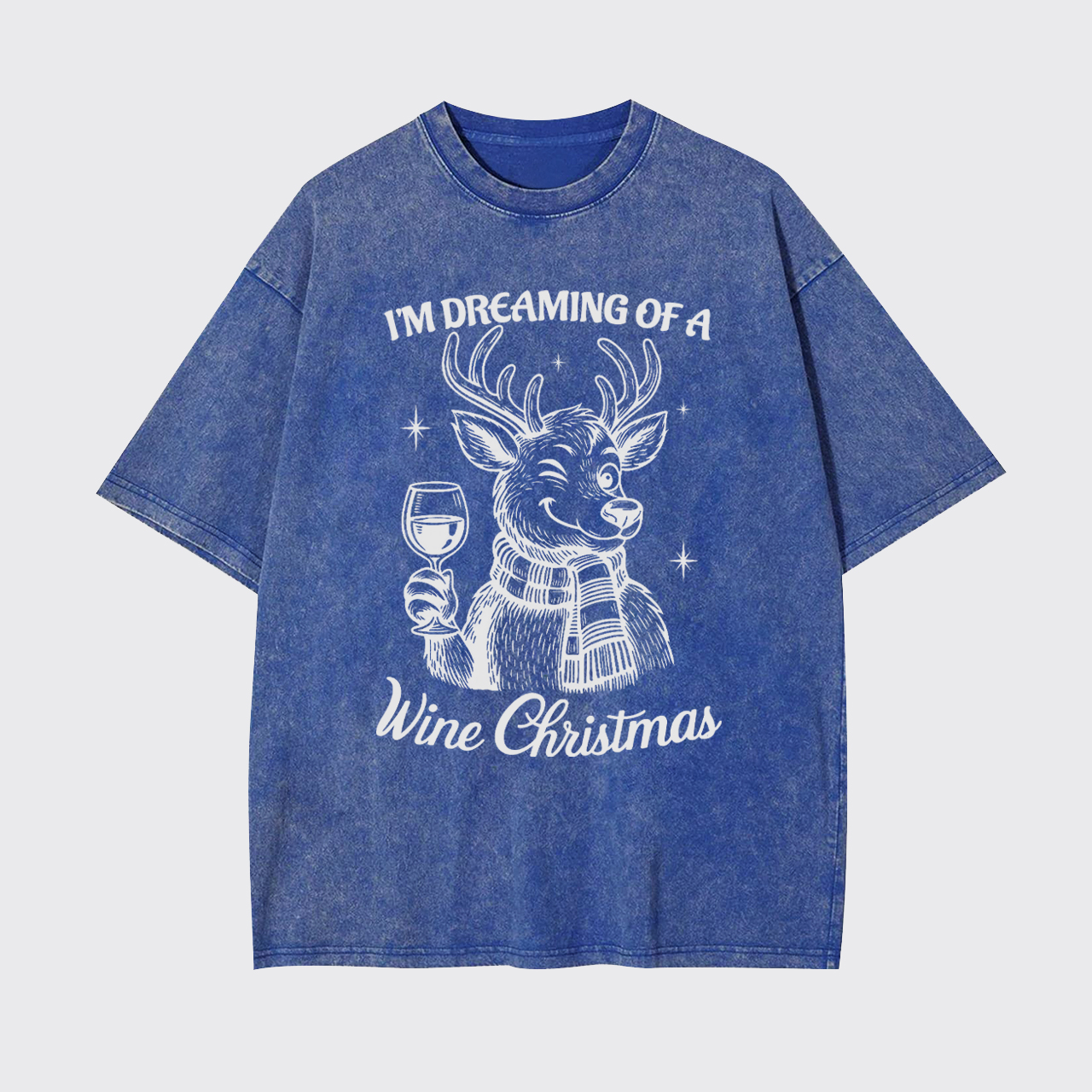 Dreaming Of A Wine Christmas Garment-dye Tees