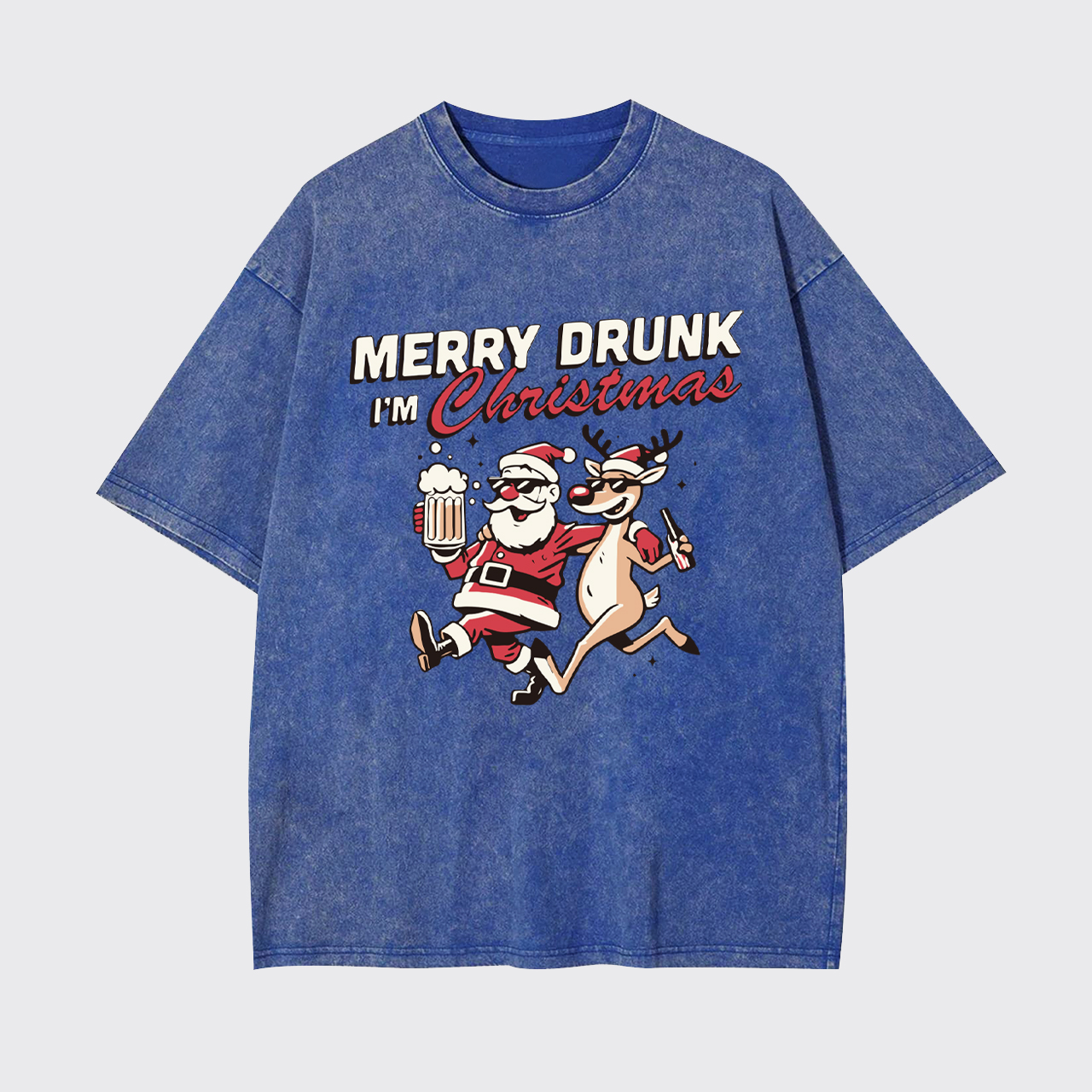 Merry Drunk Christmas Garment-dye Tees