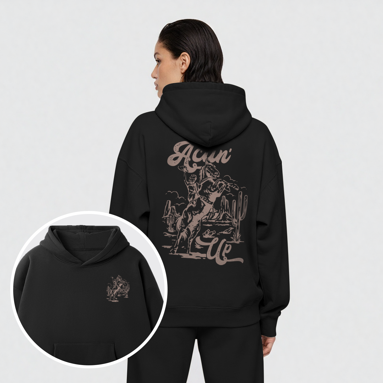 Fleece Hold Your Horses Hoodie Set