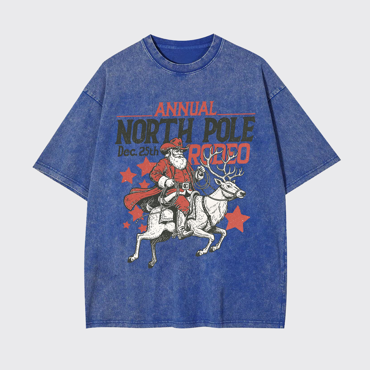 Western Christmas Cowboy Santa Garment-dye Tees