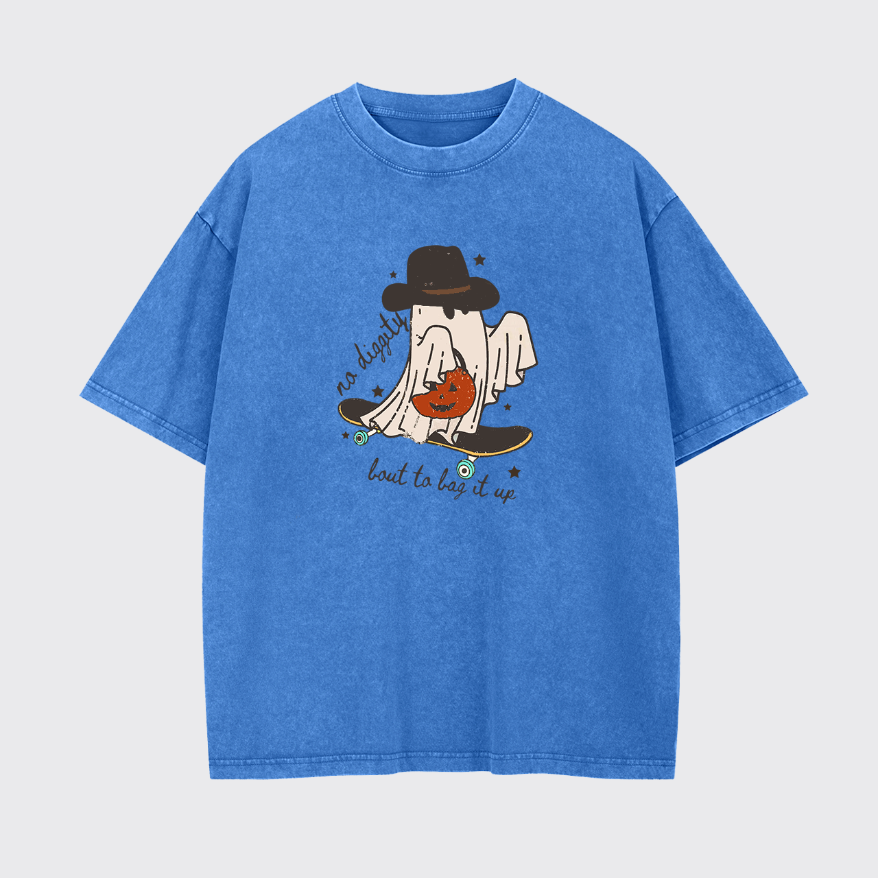 No Diggity Bout To Bag It Up Halloween Ghost Garment-dye Tees