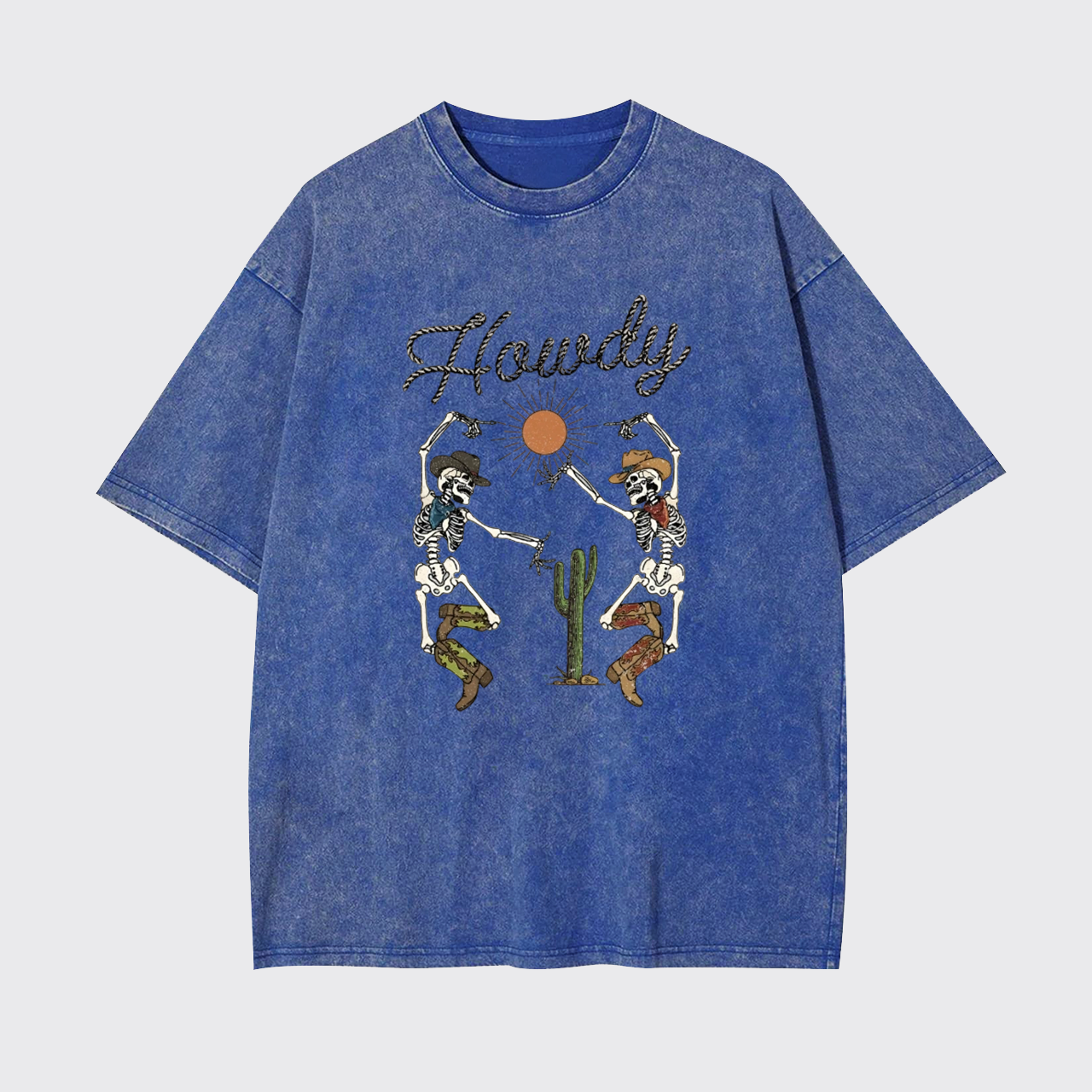 Howdy Skeleton Dancing Garment-dye Tees
