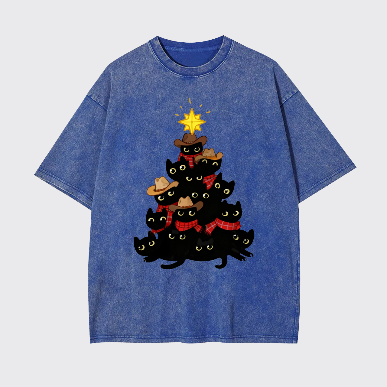 Meowy Christmas Garment-dye Tees