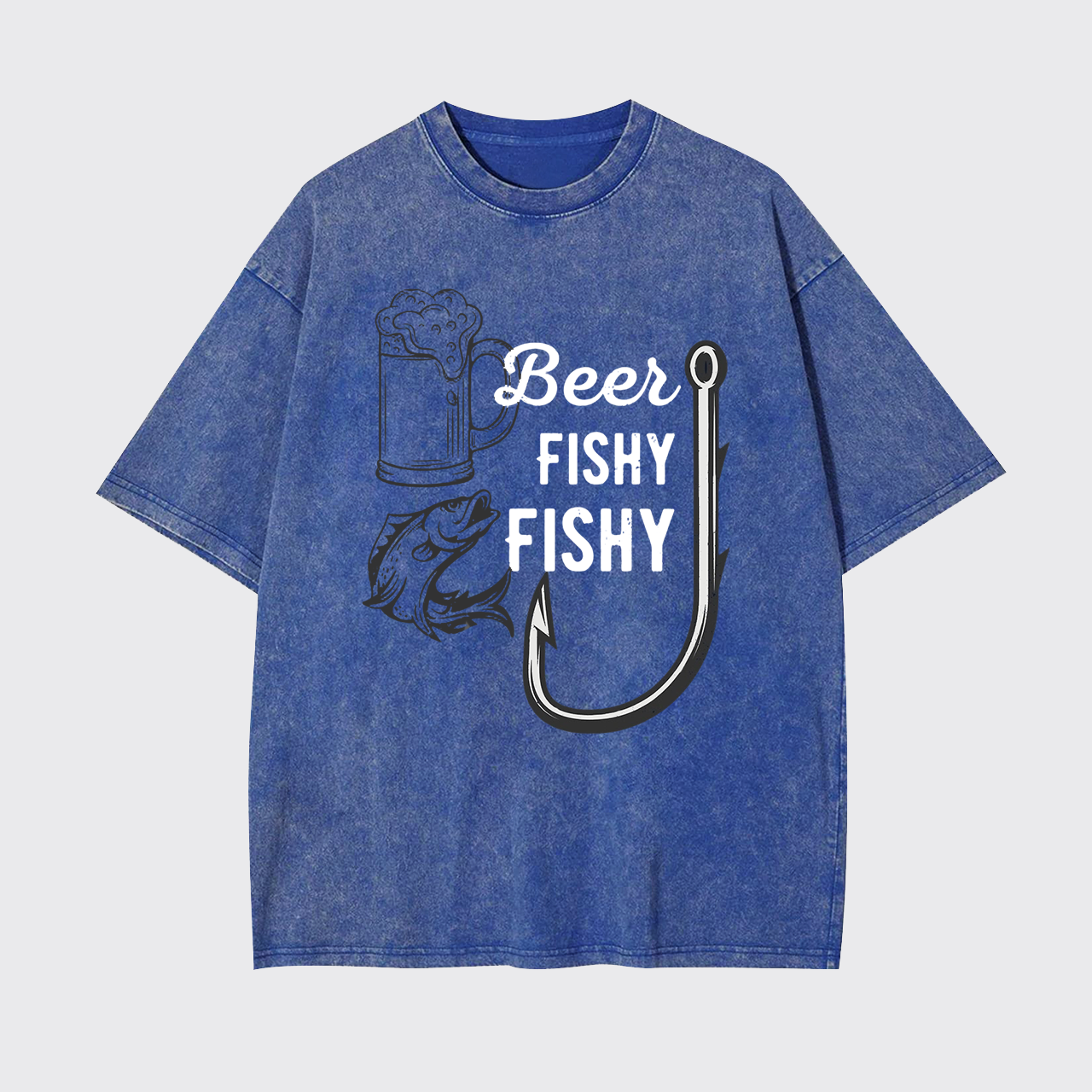 Beer Fishy Fishy Funny Fishing Garment-dye Tees