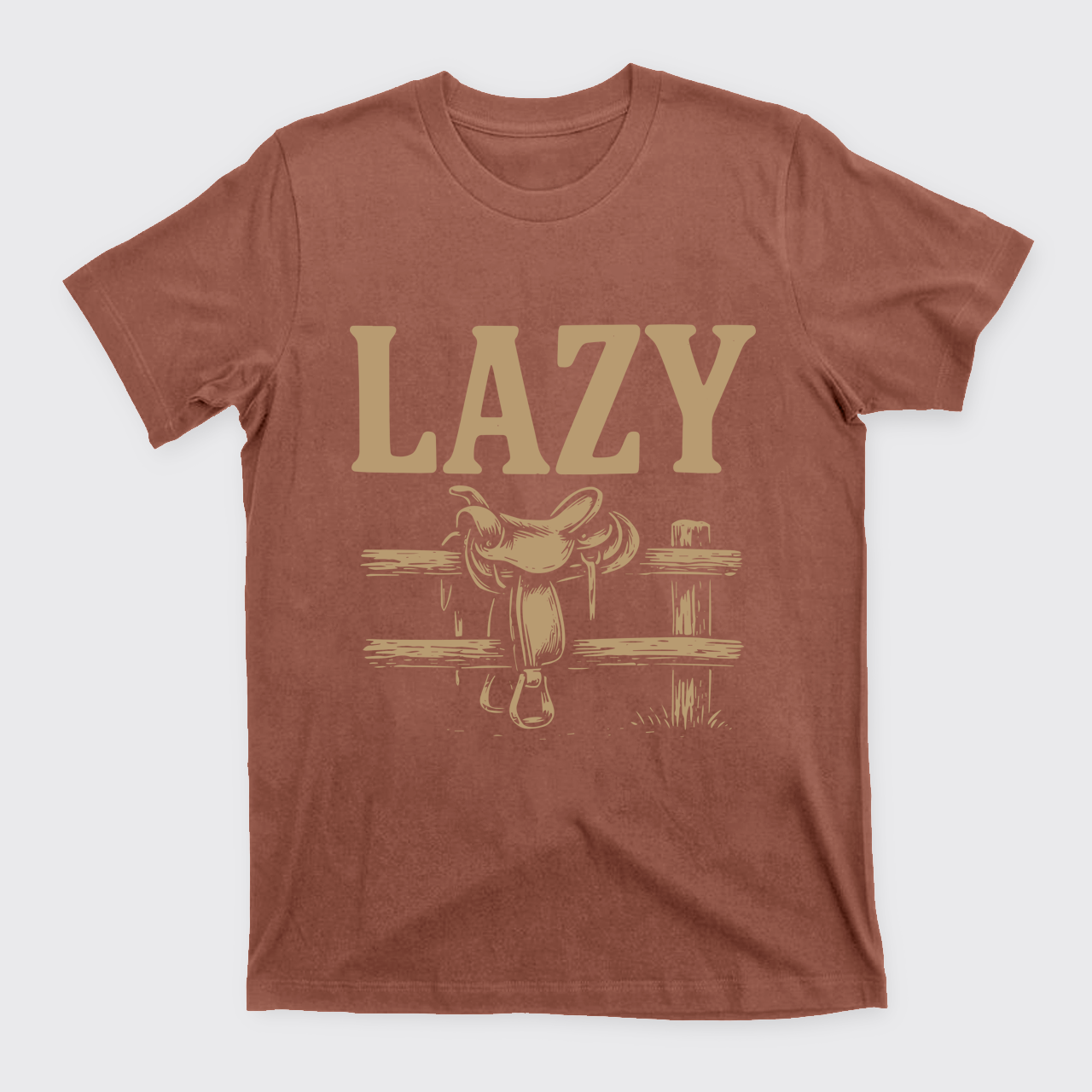 Lazy Cowboy Saddle T-Shirts