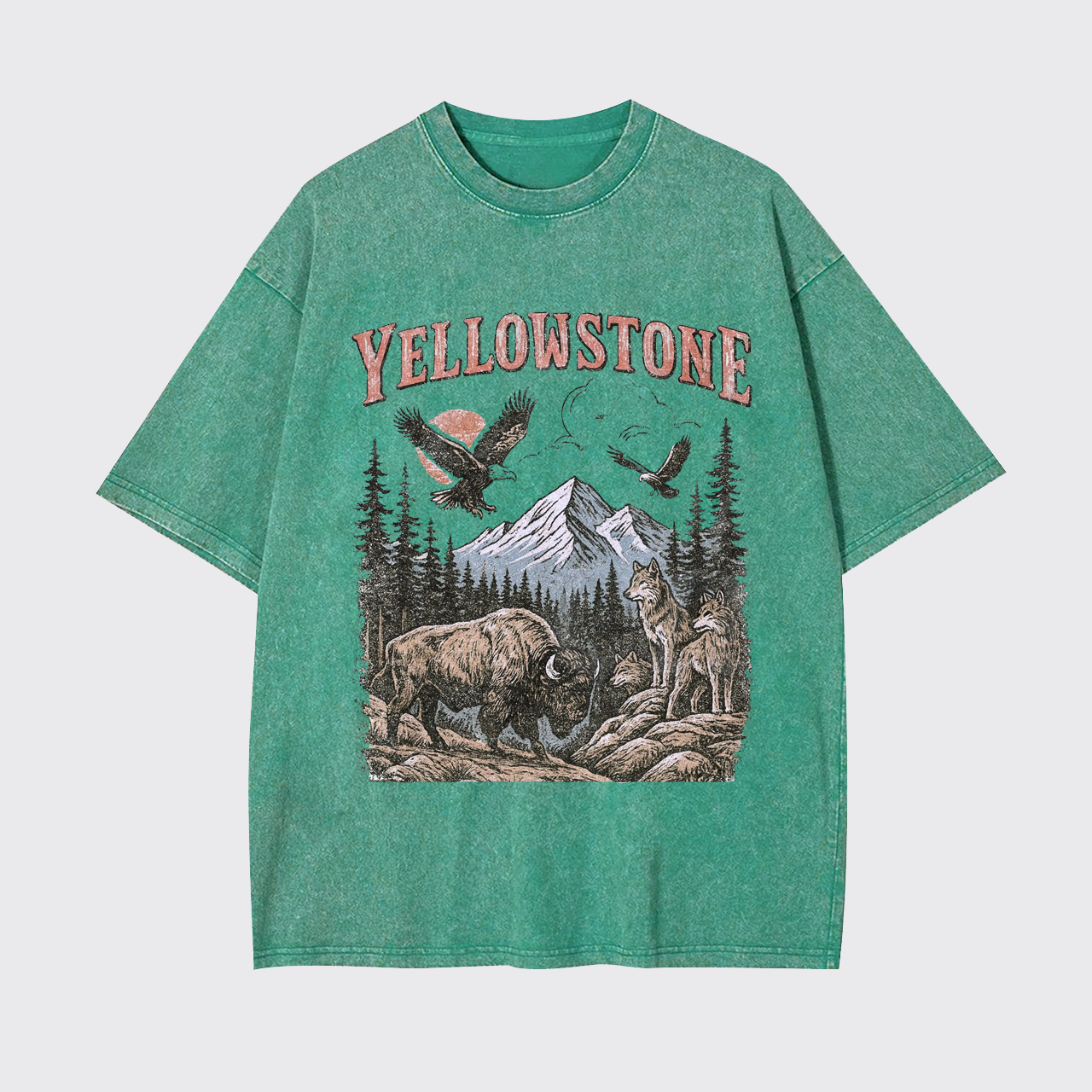 Yellowstone National Park Vintage 90s Garment-dye Tees