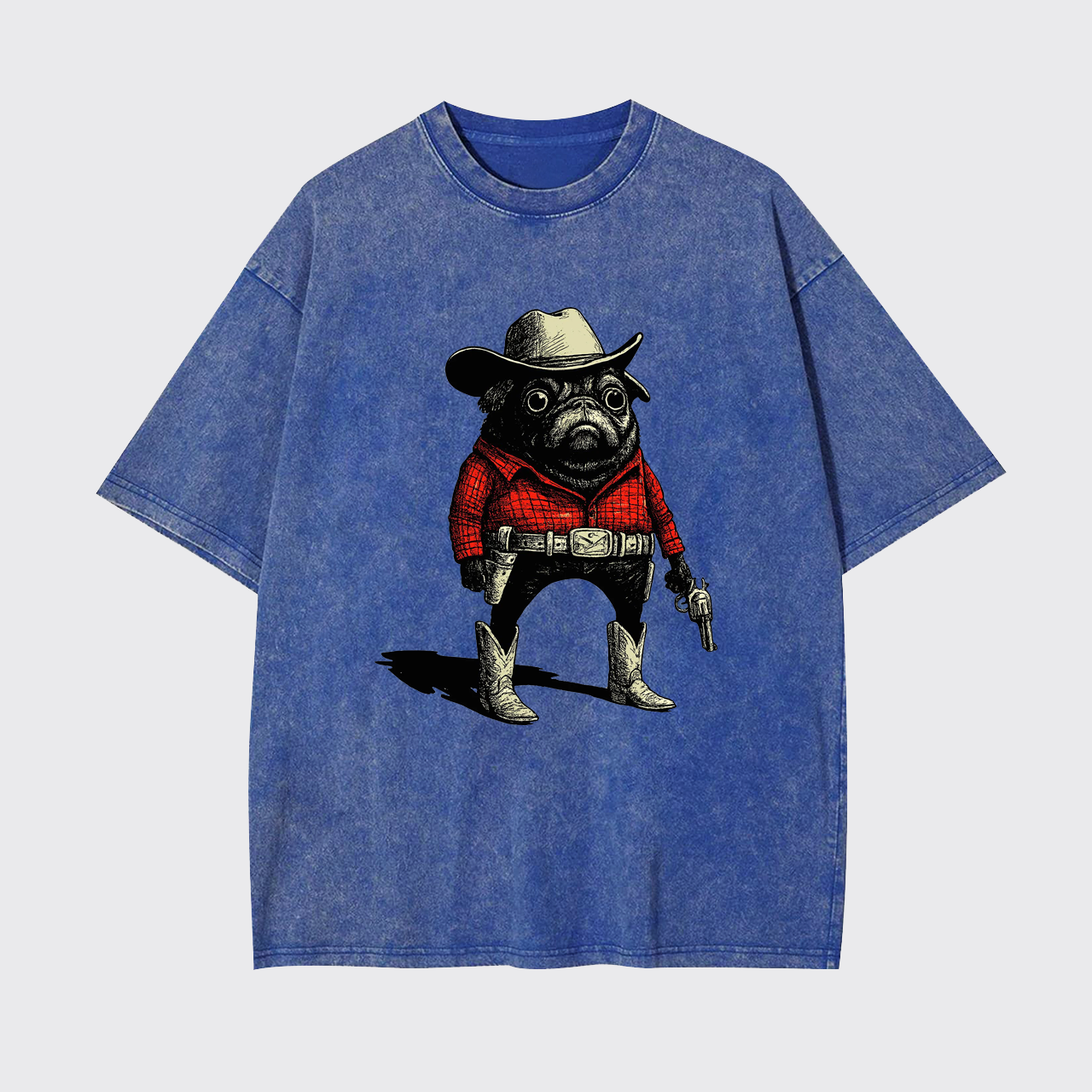 Cowboy Pug Garment-dye Tees