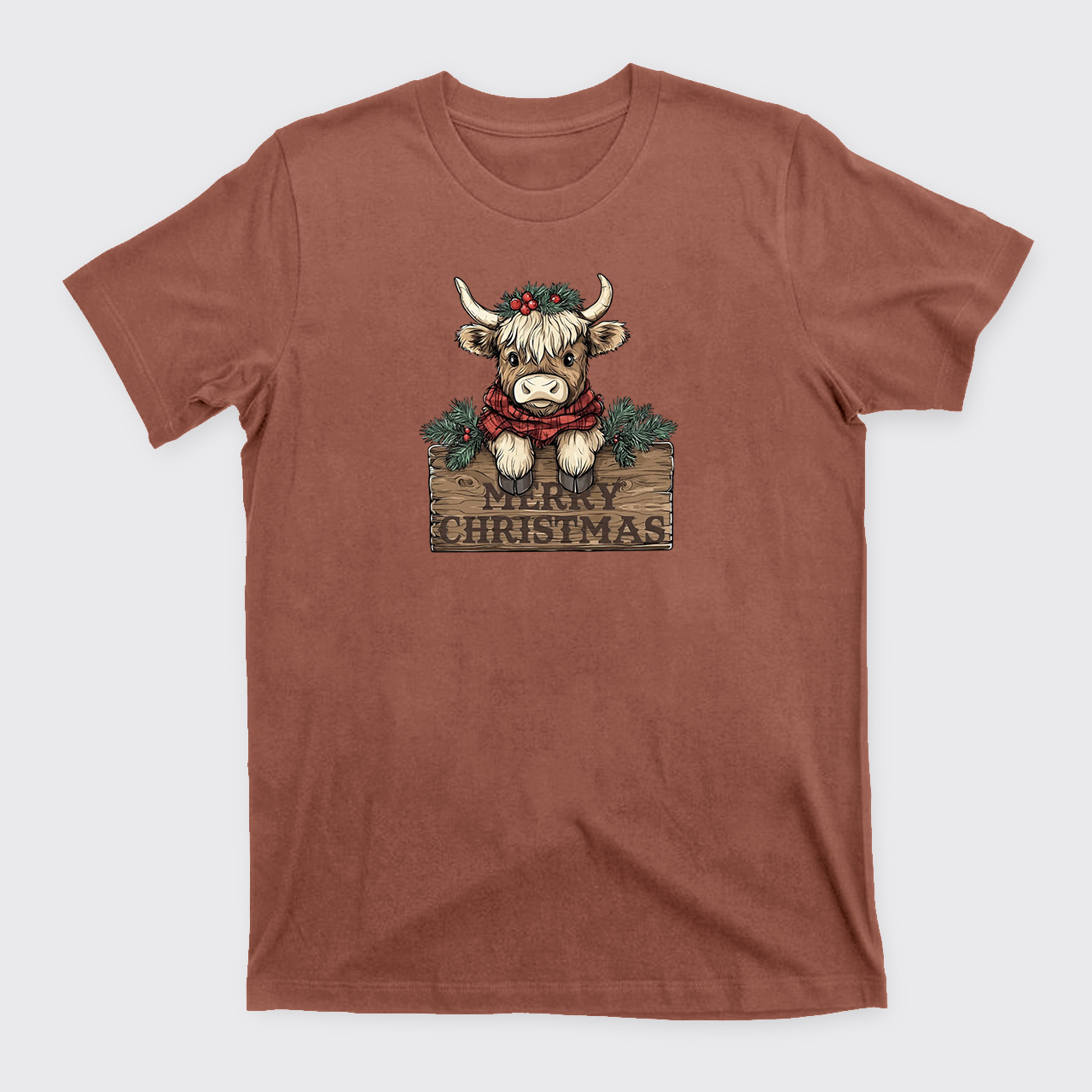 Western Cow Merry Christmas T-Shirts