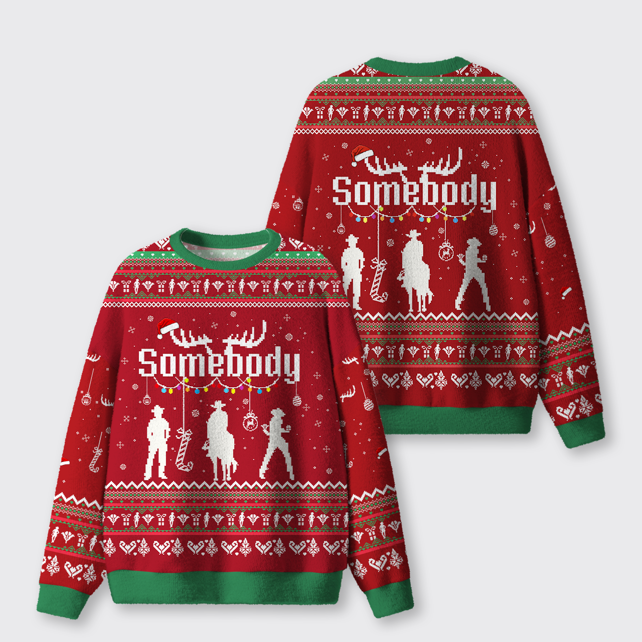 Somebody's Problem Couple Ugly Knit Sweatshirt