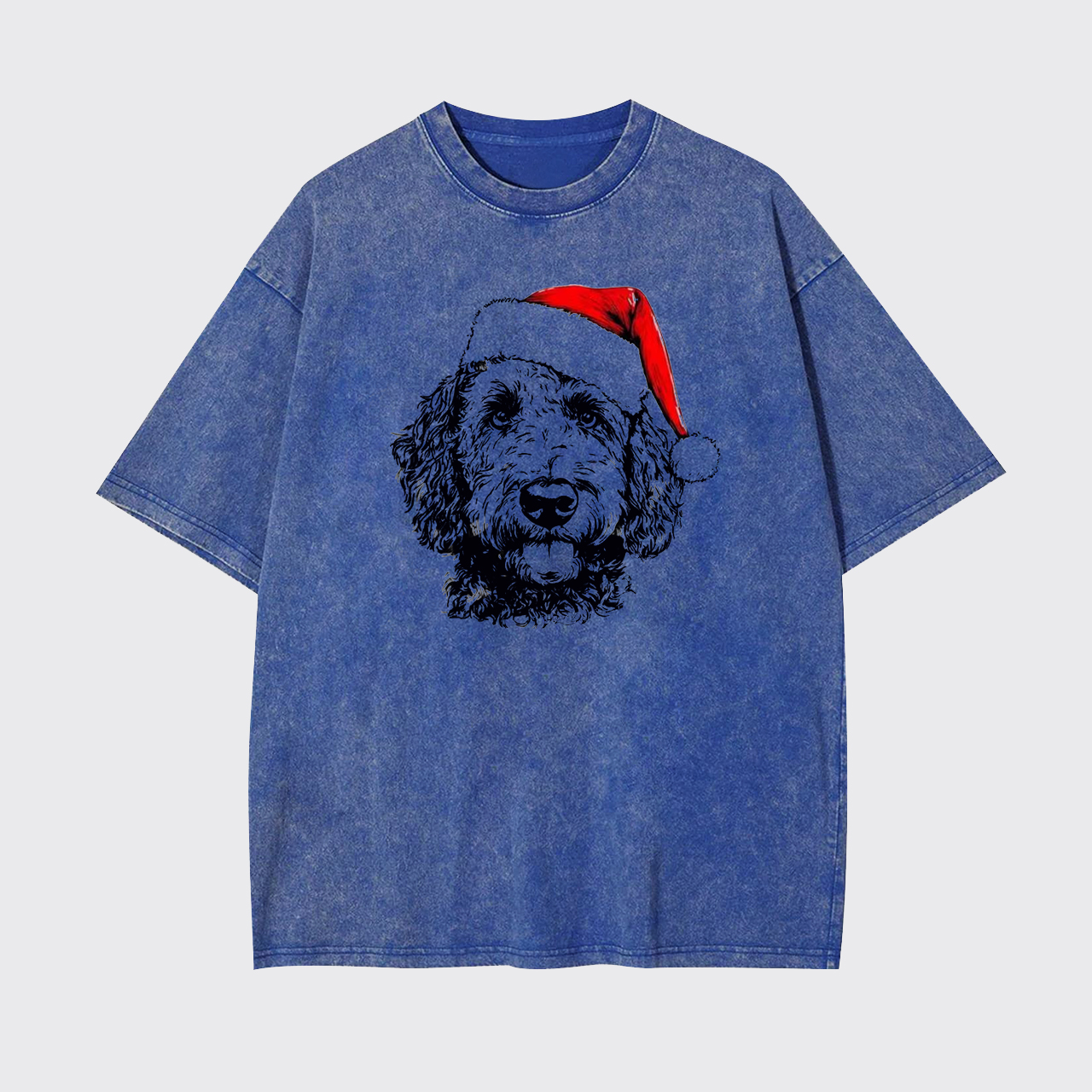 Custom Santa Paws Dog Breed Garment-dye Tees