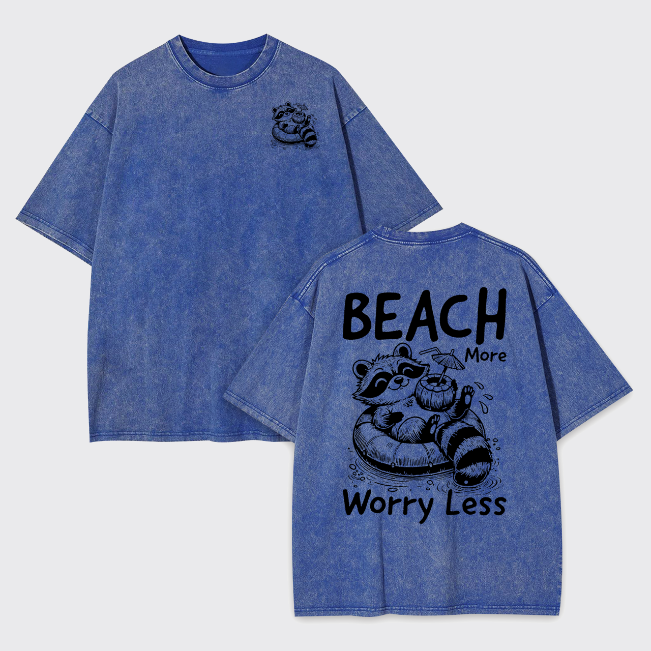 Funny Summer-Beach More Worry Less Garment-dye Tees