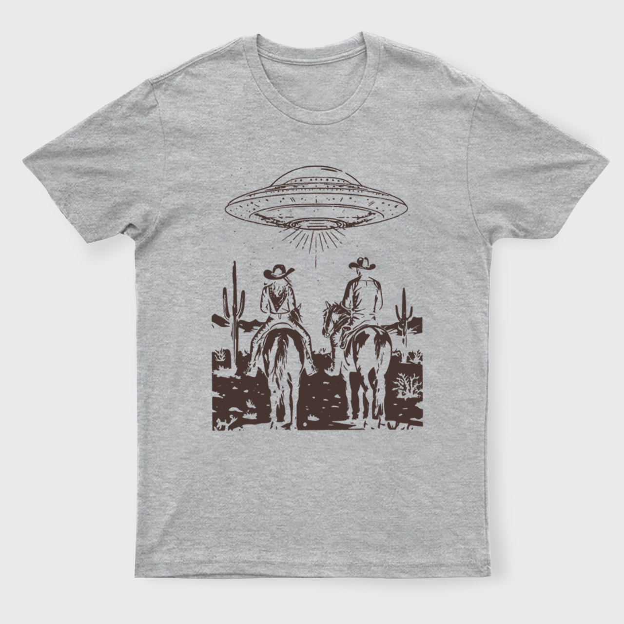 Retro Wild West Rodeo Couple T-Shirts