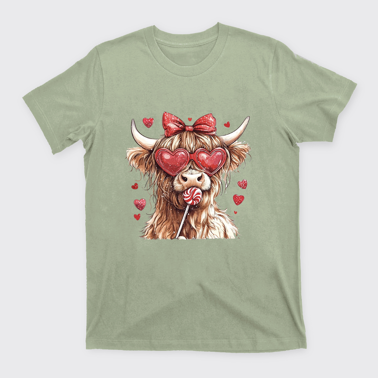Highland Cow Valentine T-Shirts