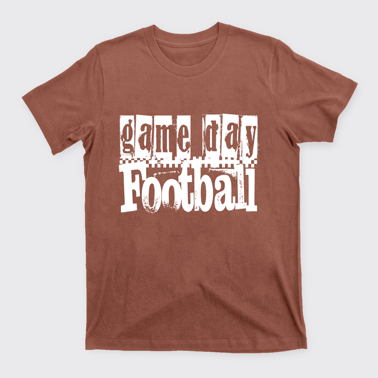 Game Day Football Retro Checkered T-Shirts