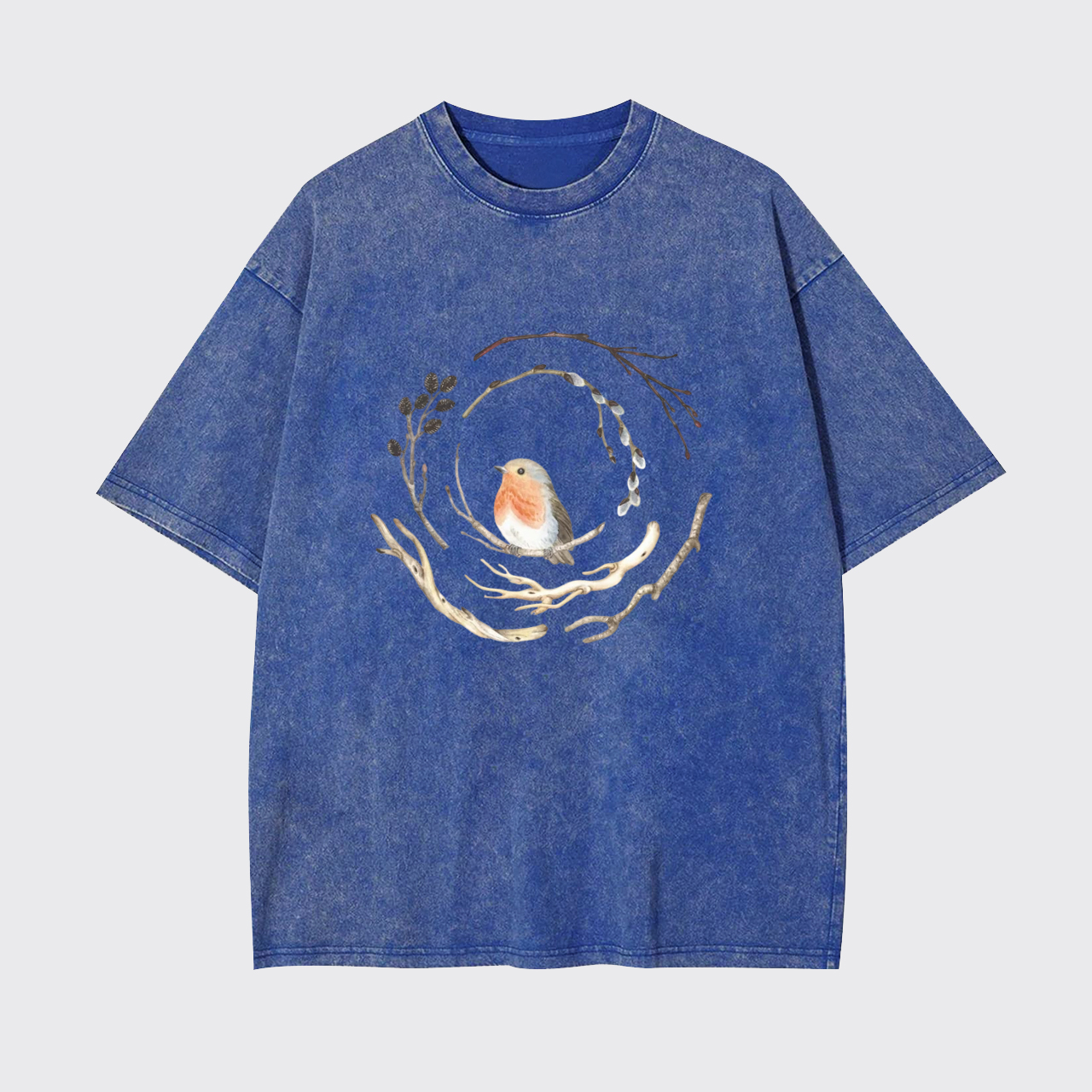 Watercolor Robin Bird Garment-dye Tees