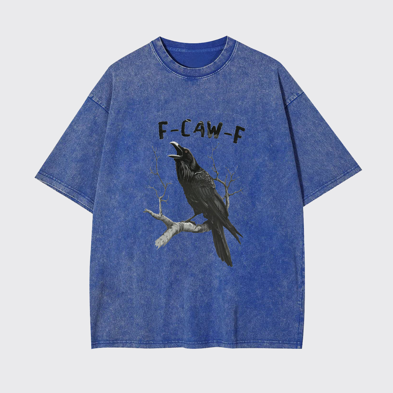 F-Caw-F Black Bird Garment-dye Tees