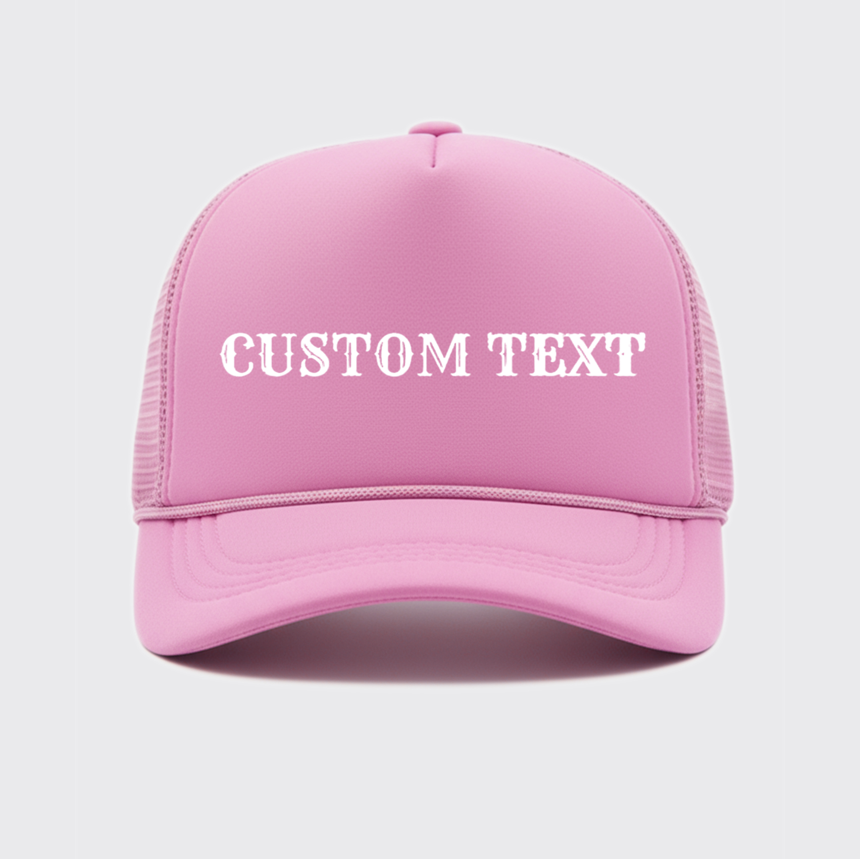 Custom Text Solid Color Trucker Hat