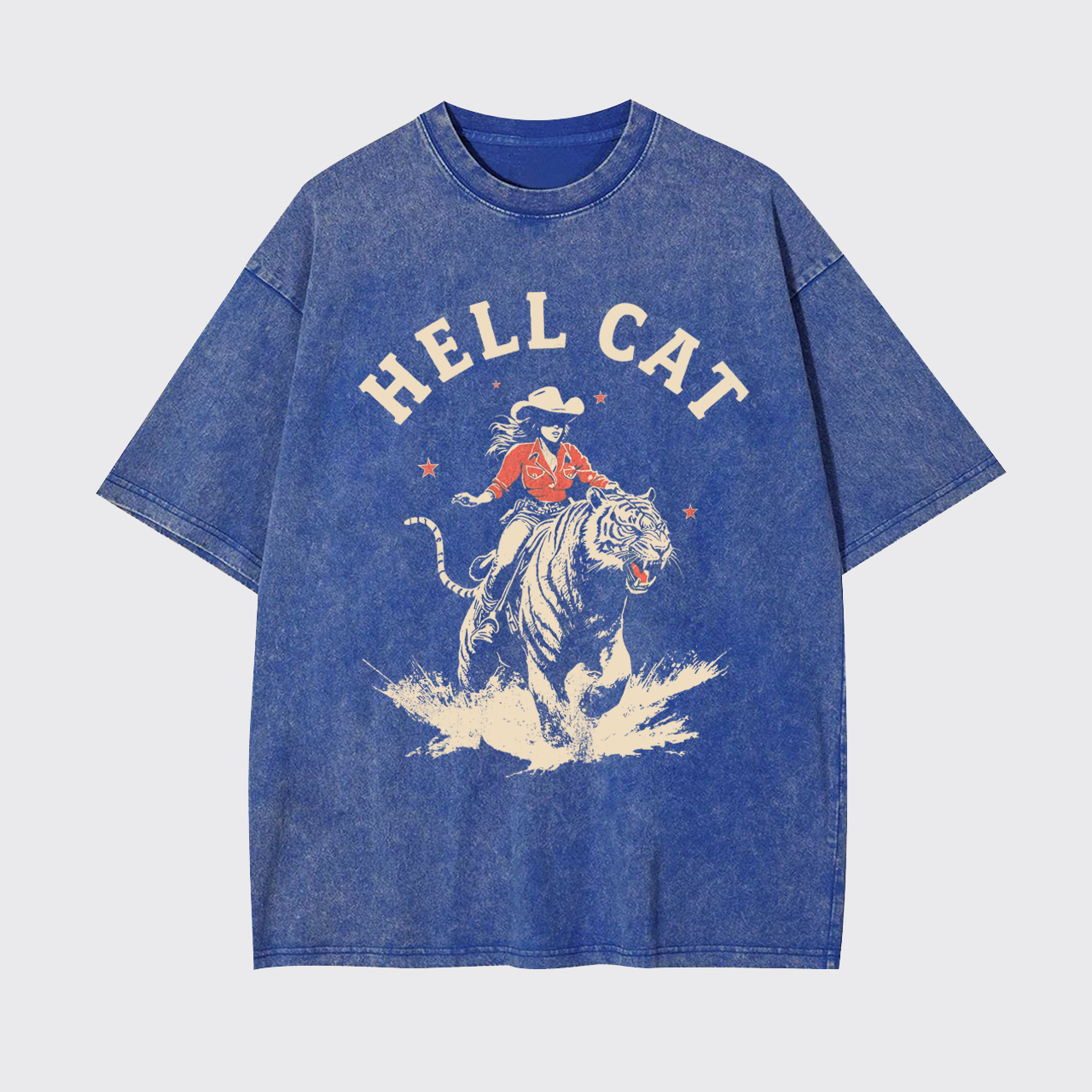 Vintage Cowgirl Hell Cat Garment-dye Tees