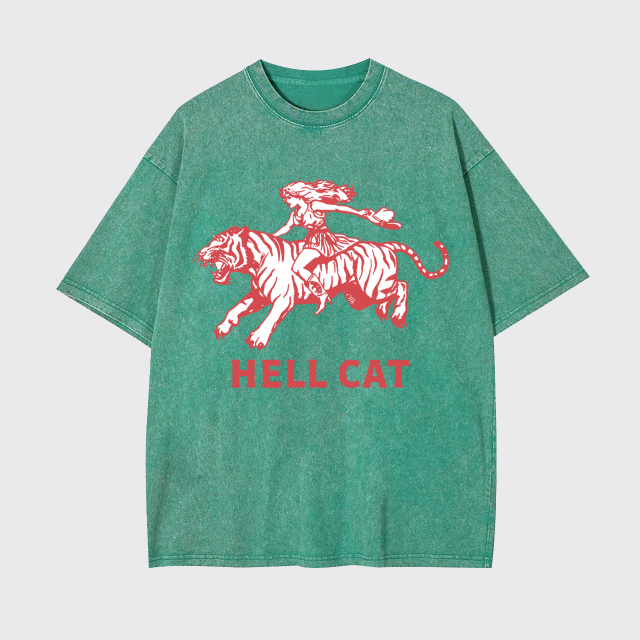 Retro Cowgirl Hell Cat Garment-dye Tees
