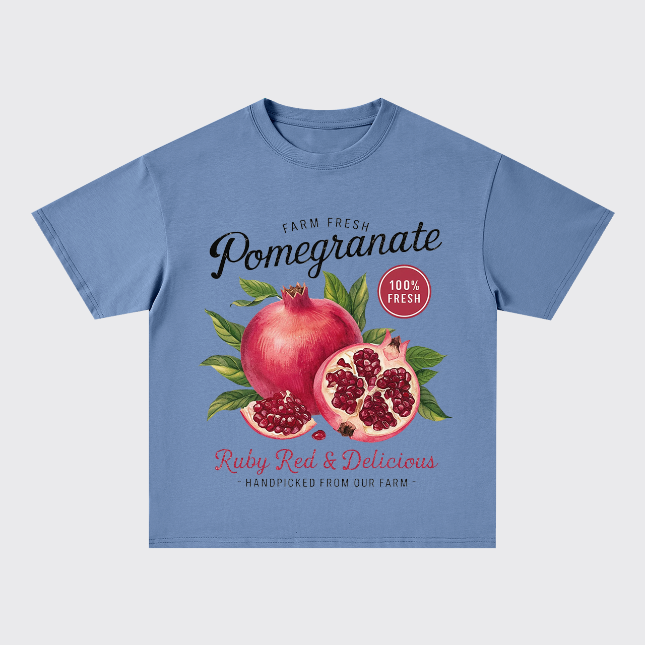 Retro Style-Fresh Pomegranate Oversize T-Shirts