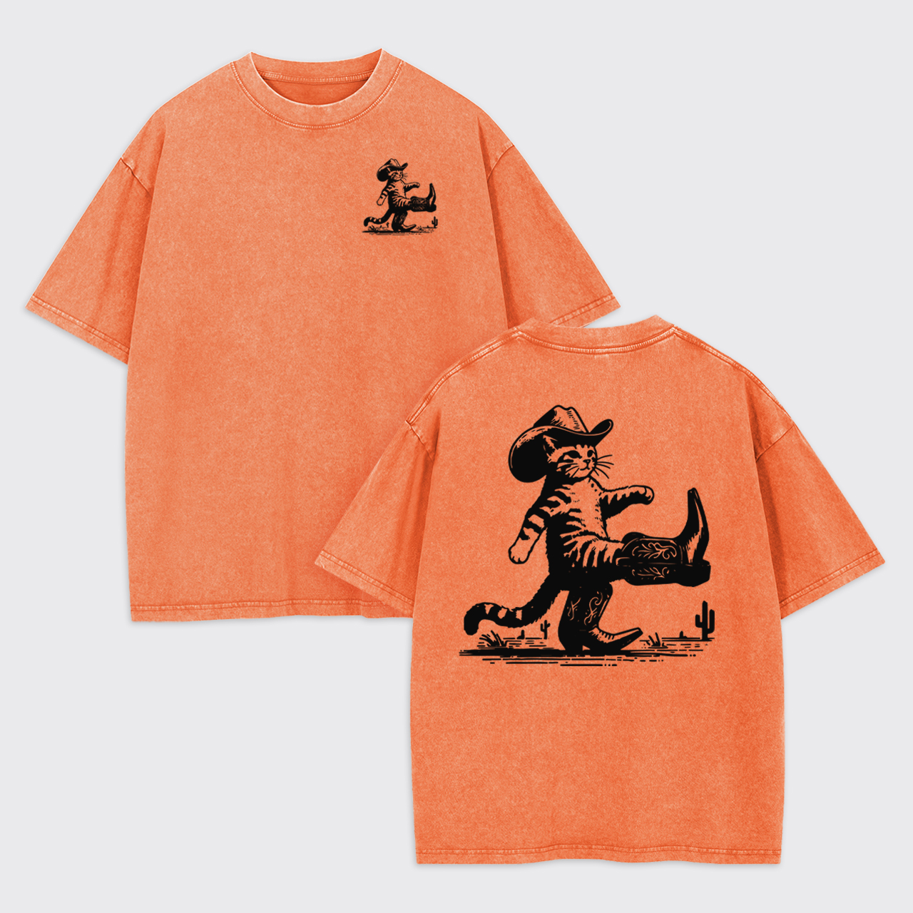 Silly Western Cat Garment-dye Tees