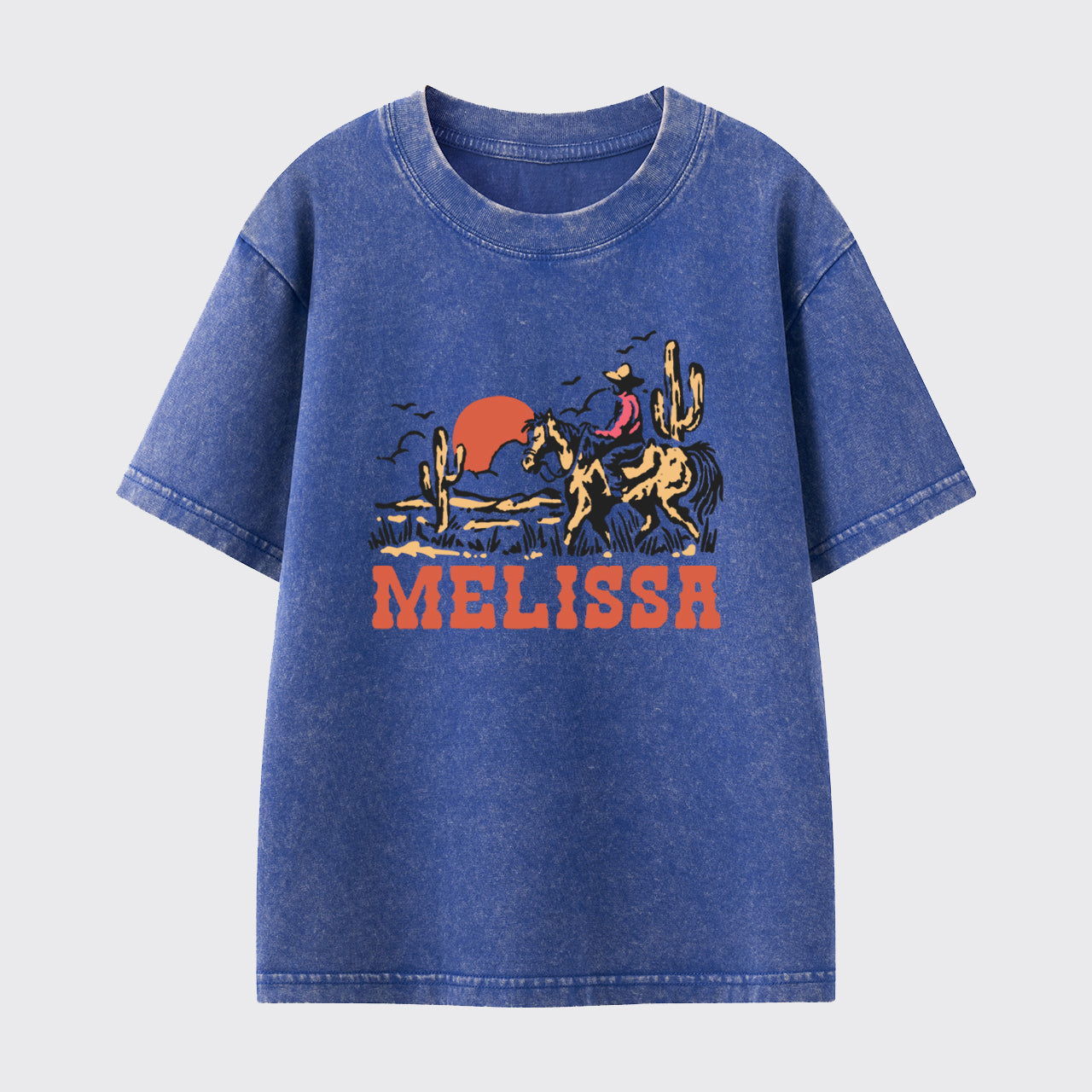 Personalized Cowgirl Washed Toddler T-shirt