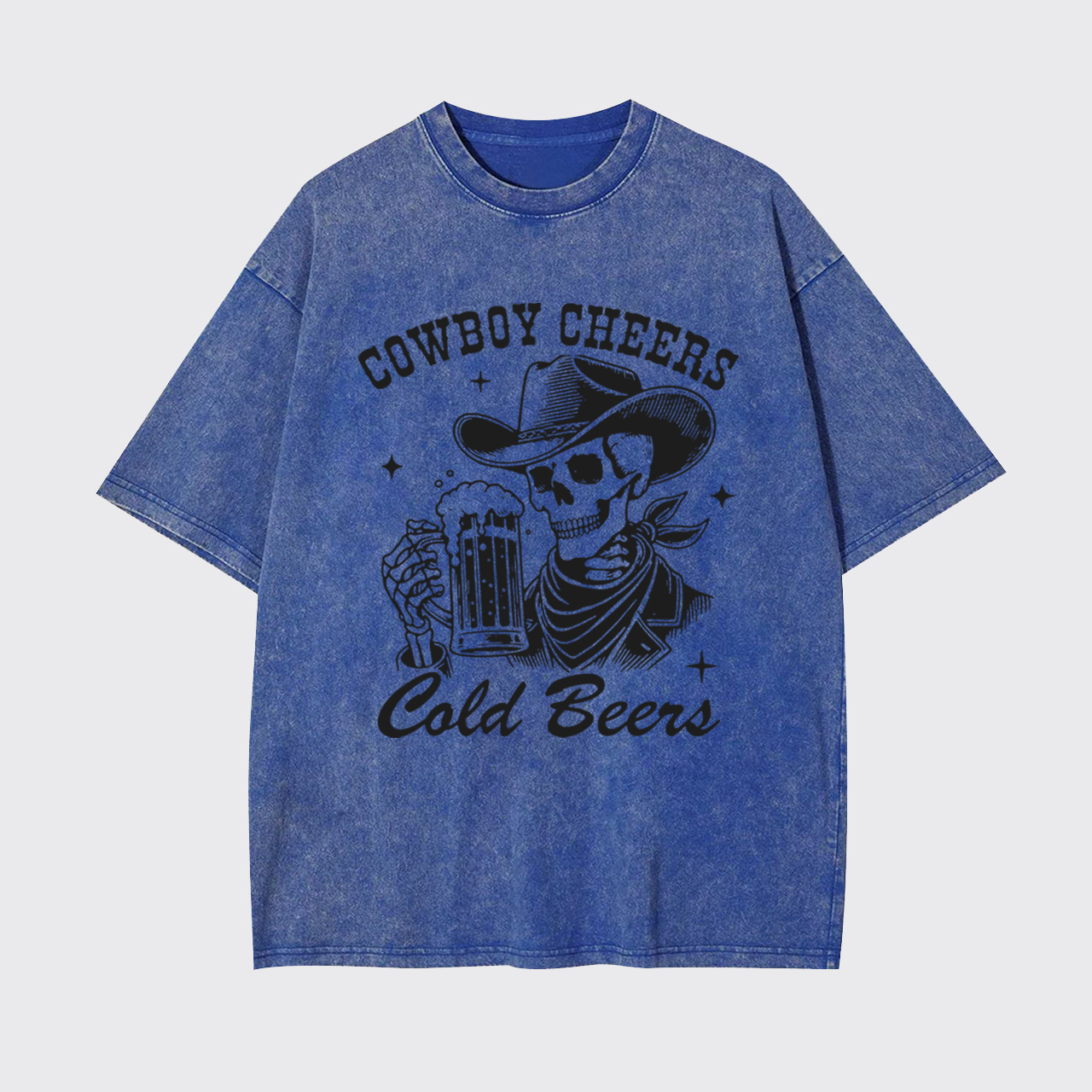 Cowboy Cheers Cold Beers Garment-dye Tees