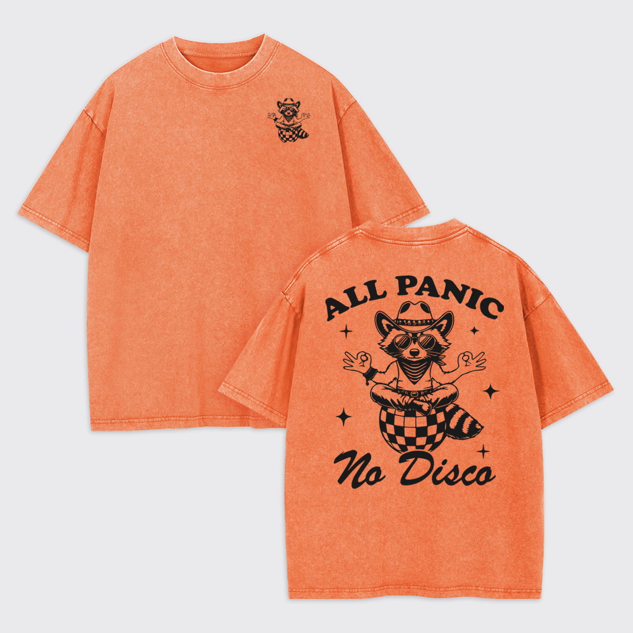 Humor Sayings-All Panic No Disco Garment-dye Tees