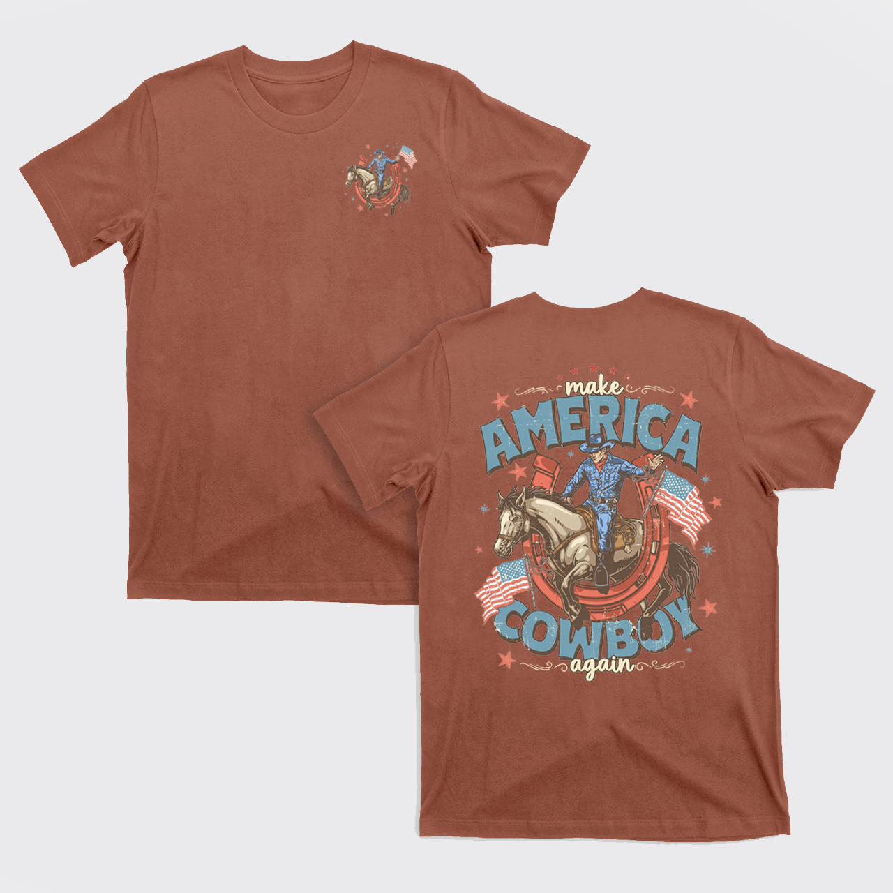 July 4th-Make America Cowboy Again T-Shirts