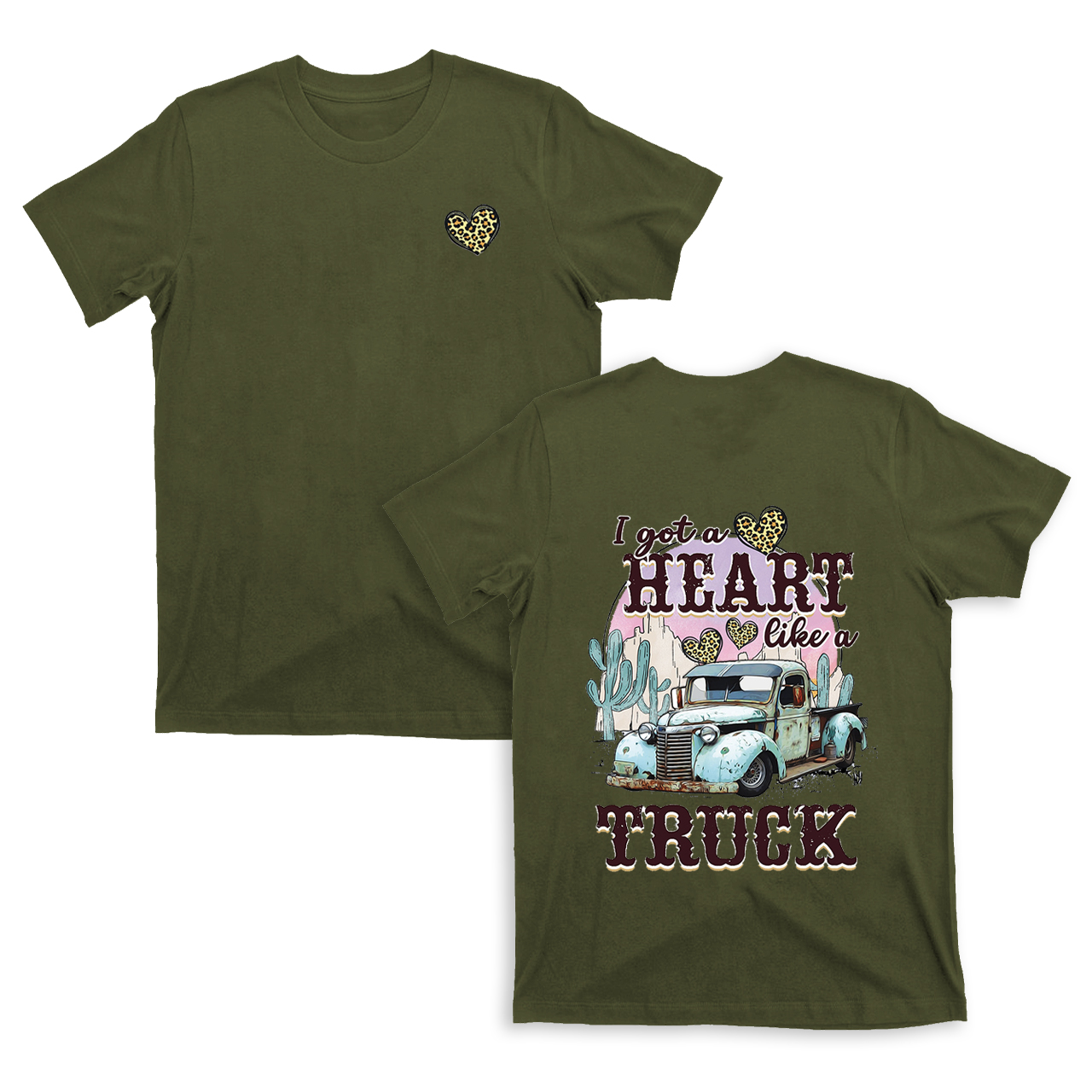 Western I Got A Heart Like A Truck Valentine T-Shirts