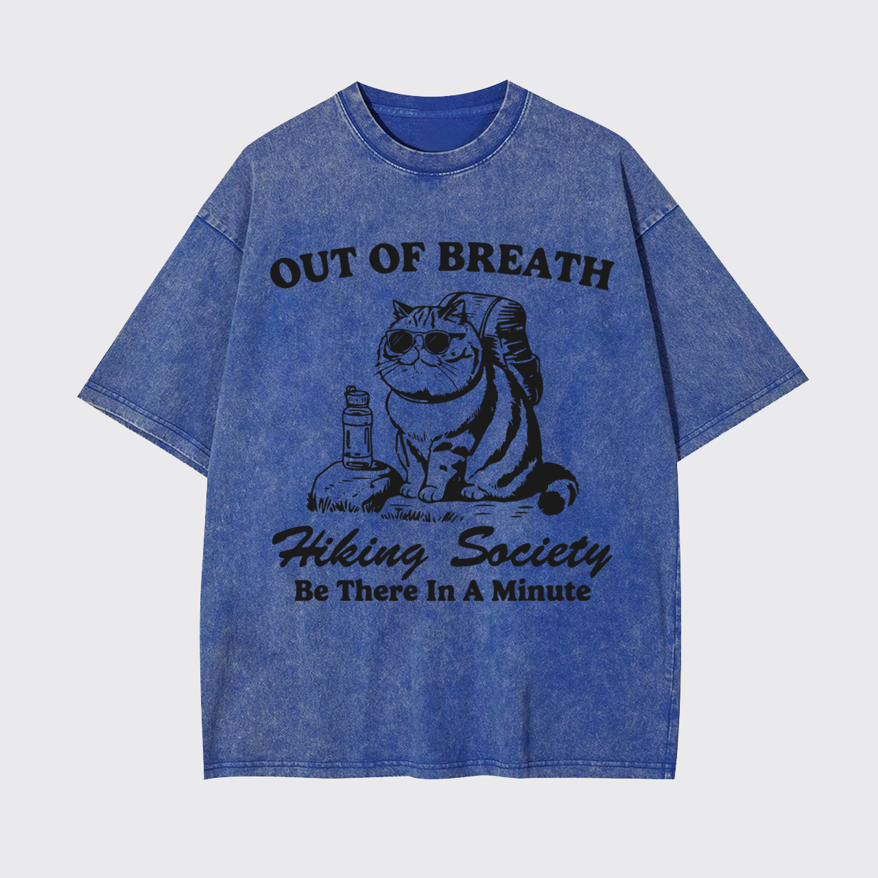 Out of Breath Hiking Cat Garment-dye Tees