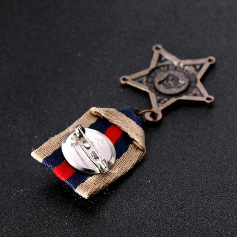 Western Cowboy Vintage Medal Brooch