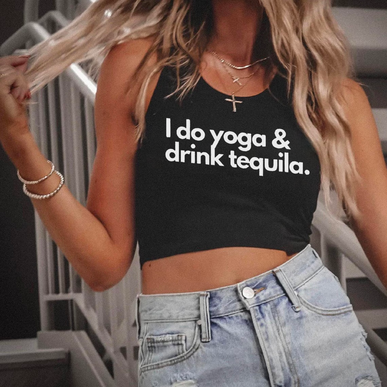 I Do Yoga & Drinks Tequila Tank Top