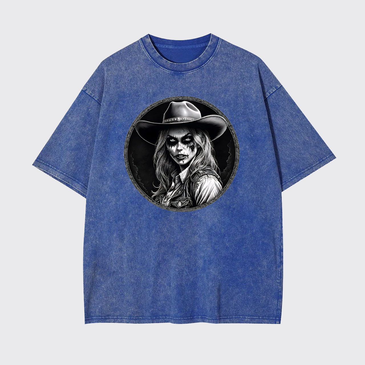 Halloween Undead Cowgirl Garment-dye Tees