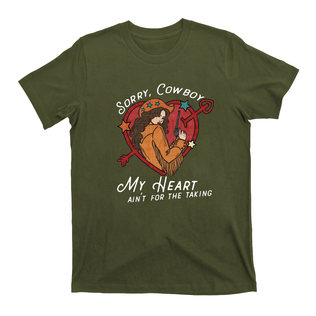 Sorry Cowboy My Heart Ain't For The Taking Cowgirl Heart T-Shirts