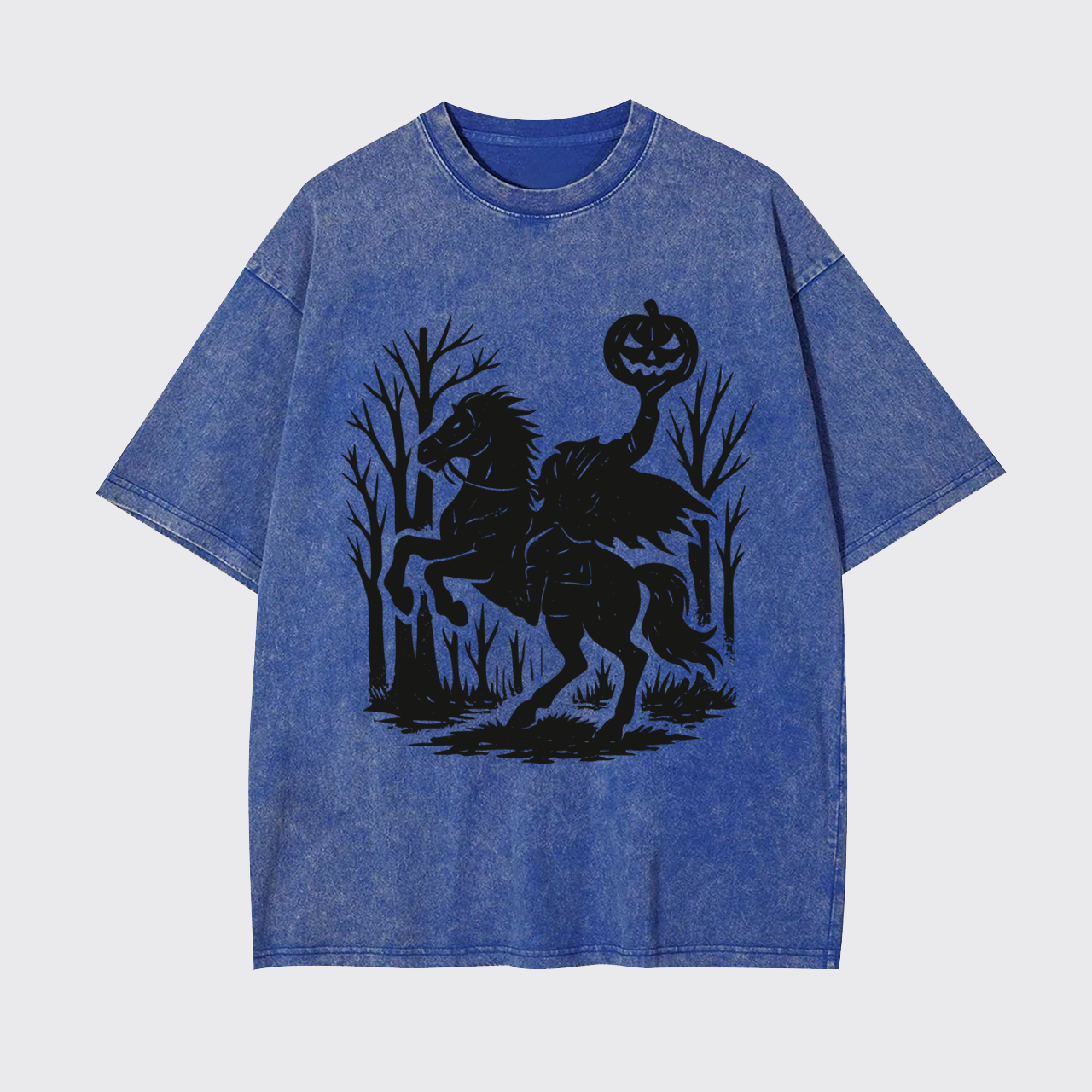 Halloween Scary Headless Horseman Garment-dye Tees