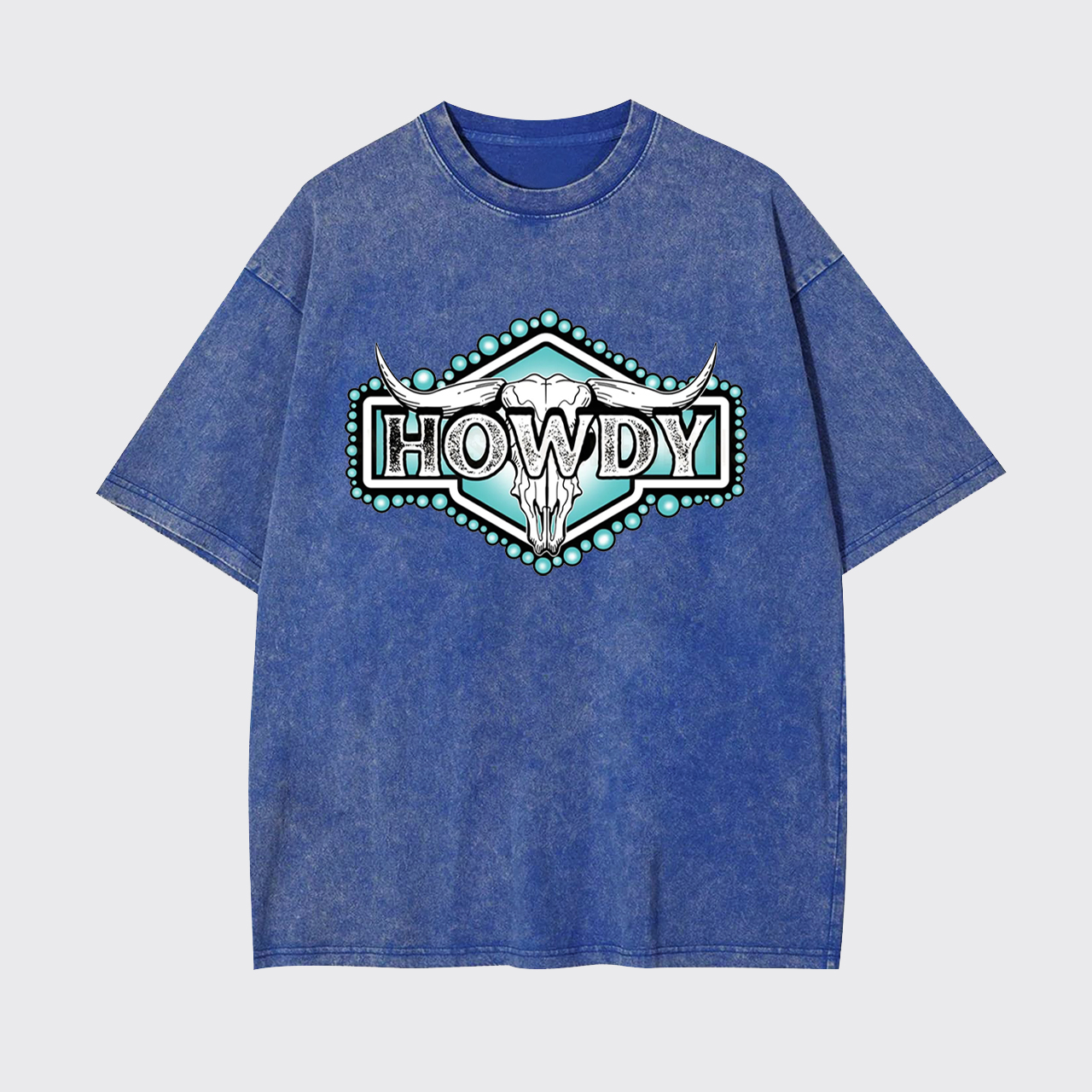 Howdy Western Skull Garment-dye Tees
