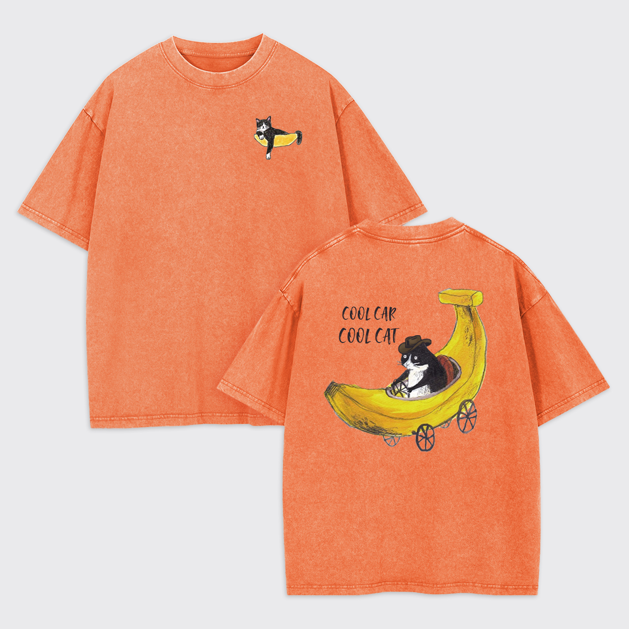 Cool Car Cool Cat Garment-dye Tees