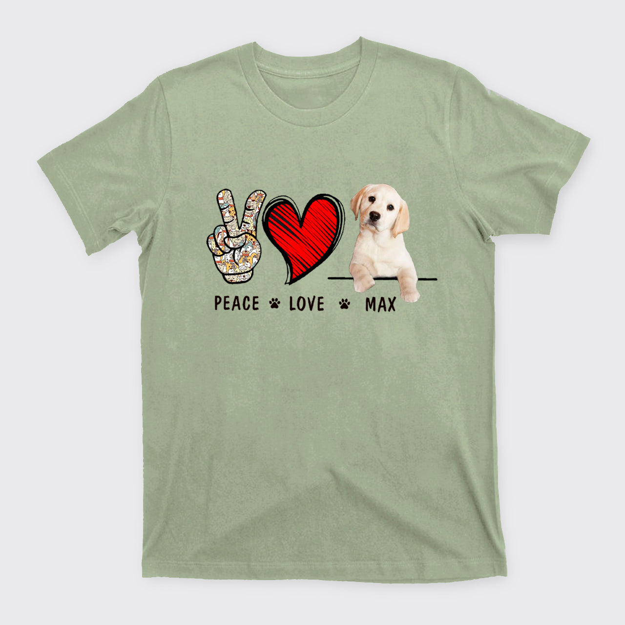 Personalized Peace Love Pet T-Shirts