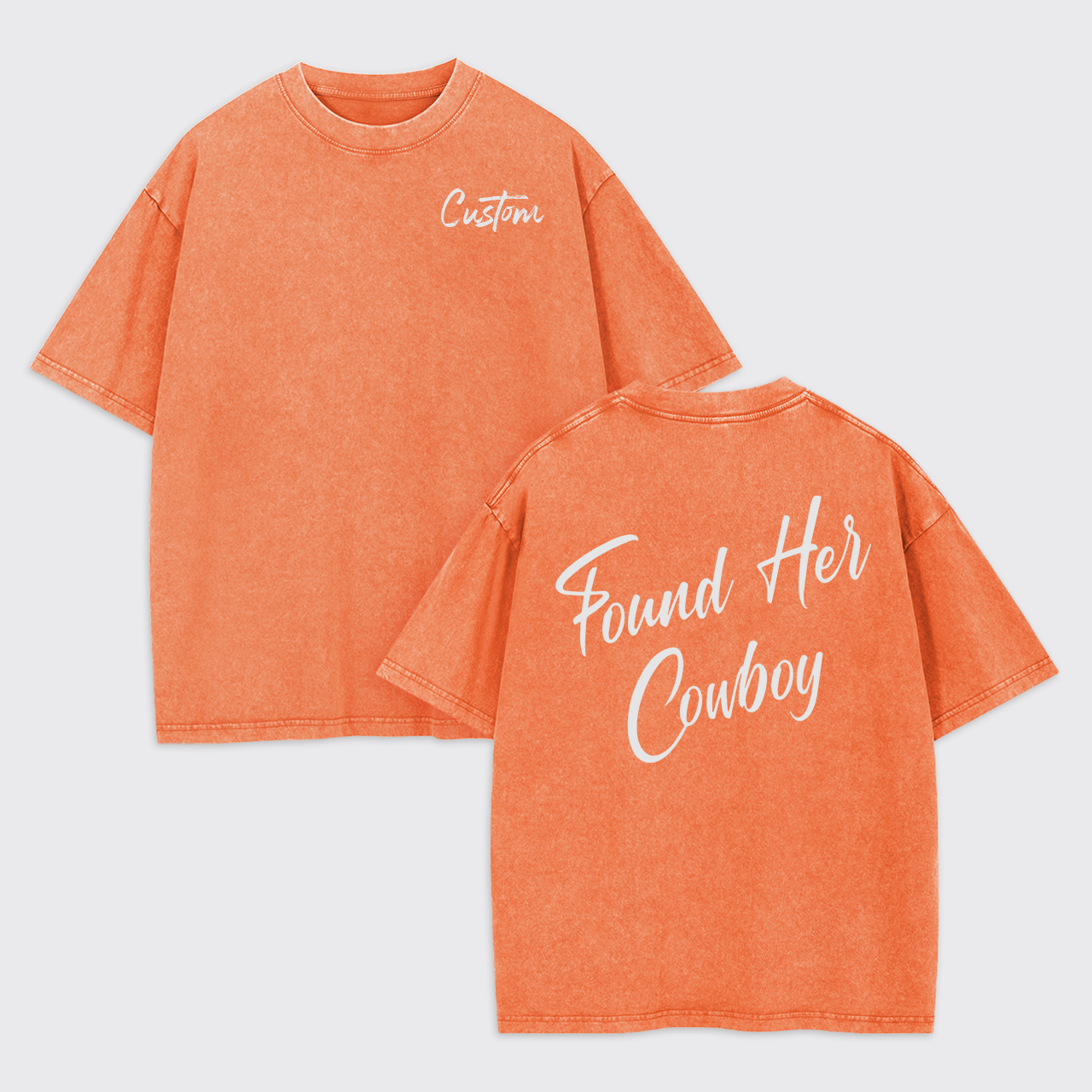 Personalized Found Her Cowboy Garment-dye Tees