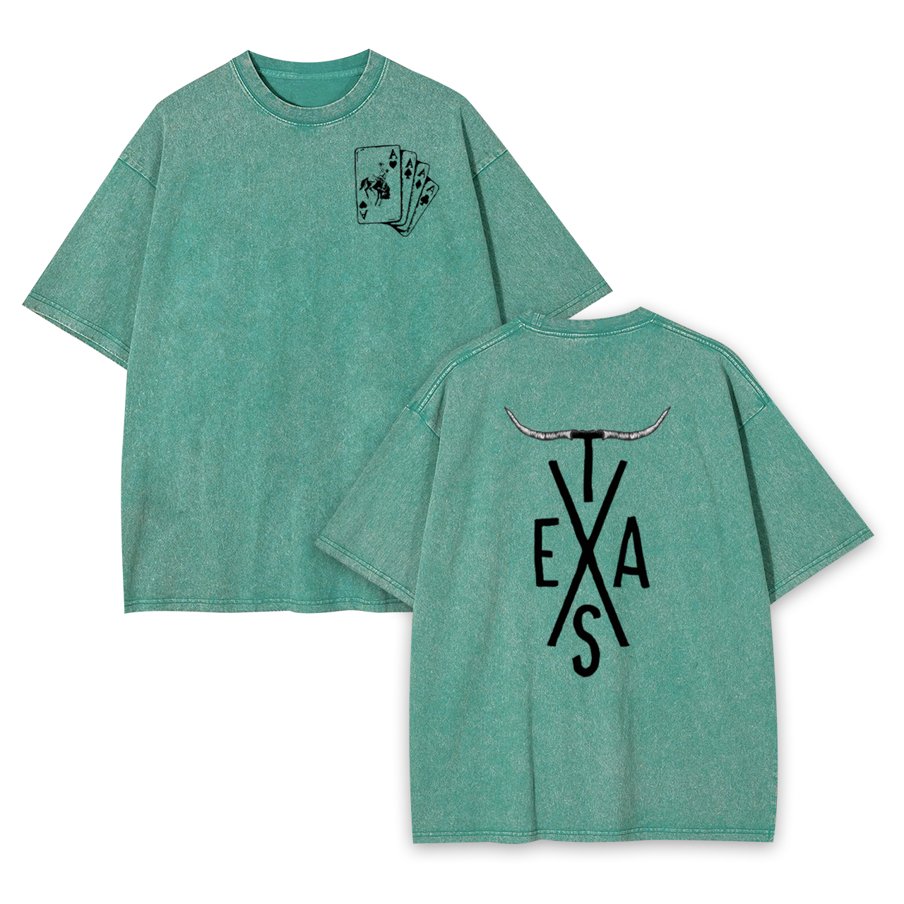 Original Texas Cow Bull Garment-dye Tees