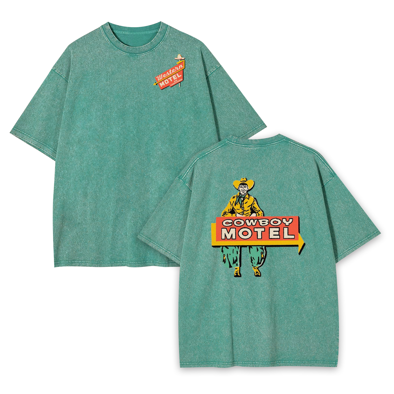 Cowboy Western Motel Garment-dye Tees