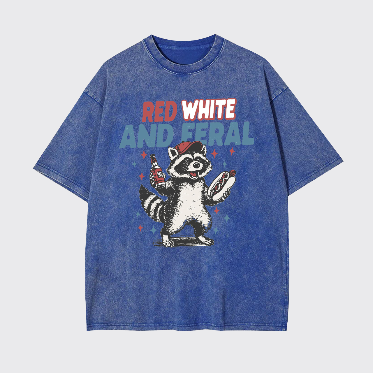 Funny Raccoon-Humorous 4th Of July Garment-dye Tees