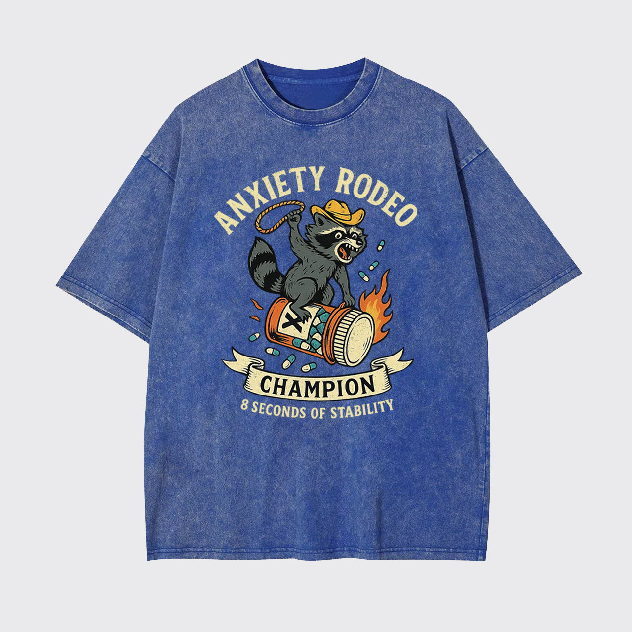 Anxiety 8 Seconds of Stability Garment-dye Tees