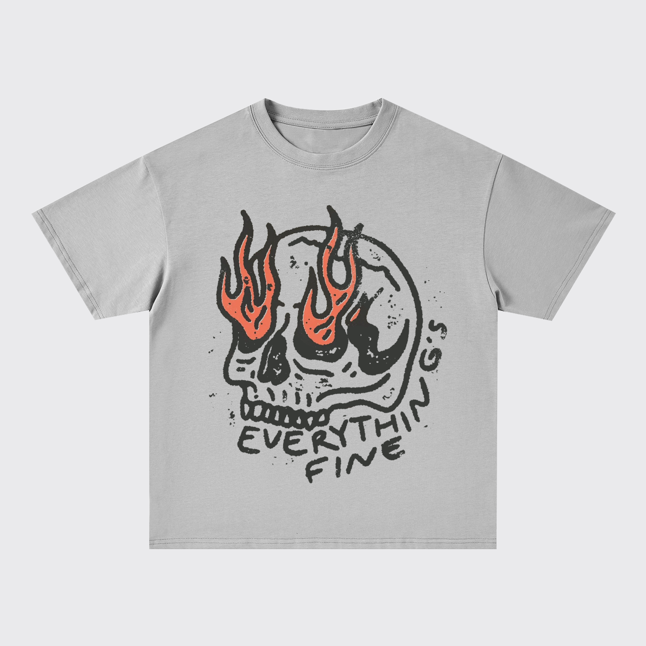 Everything Is Fine Oversize T-Shirts