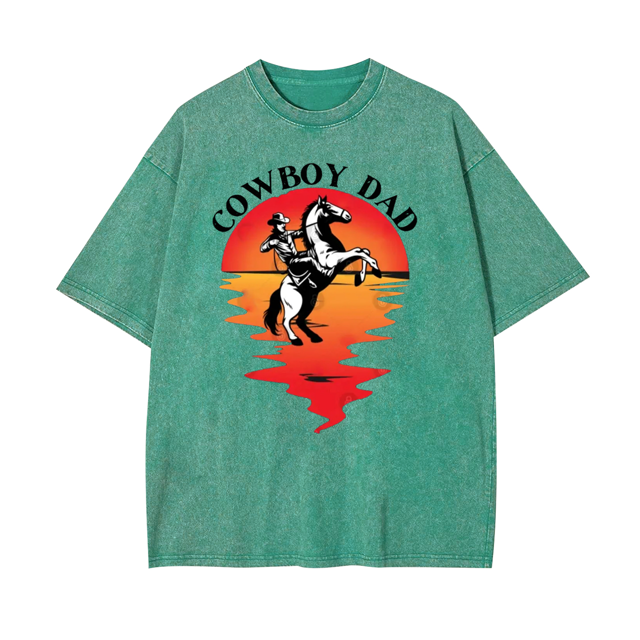 Cowboy Dad Sunset Garment-dye Tees